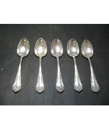 5 Rogers 12oz Silver Spoons Leaf Pattern Silverware Collectible - €26,23 EUR
