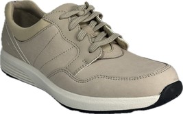 Rockport Ts W Tie Women&#39;s Taupe Leather Comfort Walking Sneakers Sz 8.5, CG8956 - £63.58 GBP