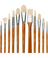 Fuumuui Oil Paint Brushes, 11Pcs Professional 100% Natural Chungking Hog... - £30.96 GBP