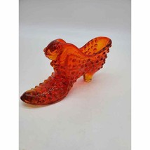 Fenton Glass Shoe Figurine - Orange - £10.58 GBP