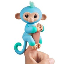 AUTHENTIC WowWee Fingerlings 2Tone Ombre Blue to Turquoise Baby Monkey Charlie - £15.77 GBP