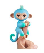 AUTHENTIC WowWee Fingerlings 2Tone Ombre Blue to Turquoise Baby Monkey C... - £15.90 GBP