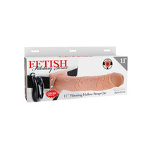 Fetish Fantasy Series 11&quot; Vibrating Hollow Strap-On  Flesh - £56.36 GBP