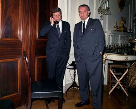 President John F. Kennedy with Vice-President Lyndon Johnson 1962 New 8x10 Photo - £6.93 GBP