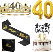 40Th Birthday Gifts for Men, 40Th Birthday Decorations for Men, 40 Birthday King - £29.26 GBP