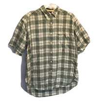 Tommy Hilfiger 90&#39;s Button Up Collared Shirt ~ M ~ Short Sleeve ~ Green ... - £13.10 GBP