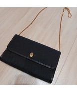Dior Black Canvas Logo Pattern Shoulder Bag Chain Strap Purse Designer M... - $551.17 CAD