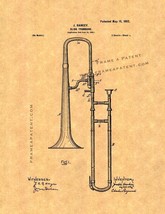 Slide Trombone Patent Print - $7.95+