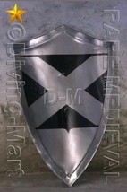 Medieval Knight X Shield Metal 30 Handcrafted Battle Armory X Medeival - £75.06 GBP