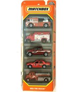Matchbox MBX Fire Rescue 5 Pack, 1:64 Scale Vehicles - £19.01 GBP
