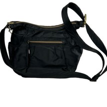 Travelon Black Crossbody Purse Nylon Shoulder Bag Zipper Closure - £19.57 GBP