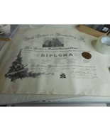 Antique 1919 Bloomsburg, PA 1919 HIgh School Diploma Unframed 19 x 24 - ... - $442.09 MXN