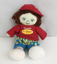 Vintage 2001 Campbell&#39;s Alphabet Soup Kid 7.5&quot; Bean Bag Plush Doll - $92.60 MXN