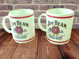 Jim Beam Kentucky Whiskey and date of Creation 2000 Coffee Mugs Red White Black  - £11.68 GBP