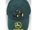 John Deere Tractor Cap Adjustable Strap Green Yellow Hat Logo Farm Ranch - £7.84 GBP
