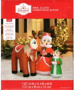 HOLIDAY TIME 887128 MRS. CLAUS CHRISTMAS SCENE AIRBLOWN INFLATABLE 4.5' ... - $49.48