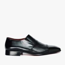 The Everest Black Leather Cap Toe Dress Loafer Men Shoe image 3