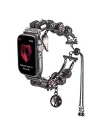 Apple Watch Band With Beads Black Bracelet for iWatch Fits With Pandora ... - $29.99