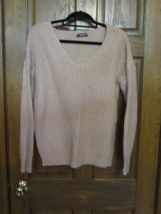 Shein Dusty Pale Pink V-Neck Pullover Sweater - Size XXL - $17.81