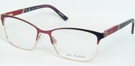 Jai Kudo JK013 C1 Burgundy /GOLD Eyeglasses Glasses Metal Frame 52-16-135mm - £50.49 GBP