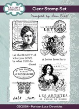 Creative Expressions Clear Stamp Set 6&quot;X8&quot; By Sam Poole-Parisian Lace - £31.34 GBP