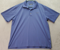 Greg Norman Polo Shirt Mens Large Blue Golf Polyester Short Sleeve Logo Collared - £13.97 GBP