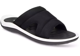 Unlisted Kenneth Cole Sandals Mens 11 M Quinn Quilted Slides Black Shoes NEW - £21.97 GBP