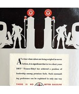 Texaco Ethyl Dry Gasoline 1932 Advertisement Silver Gilt Lithograph Rare... - €85,83 EUR