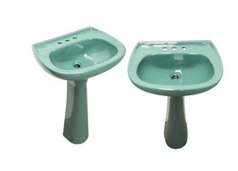 Mexican Talavera Pedestal Sink Handcrafted Ceramic - Verde Mar - - $11,222.06 MXN