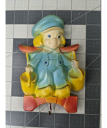 Chalkware Wall Hanging Dutch Boy Key Holder 6.5 Inch 1971 Miller Studio - $12.95