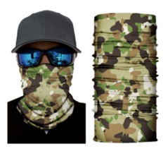 1 GREEN MILITARY CAMOUFLAGE SEAMLESS BANDANA WRAP bandanna hat mask band... - $9.49