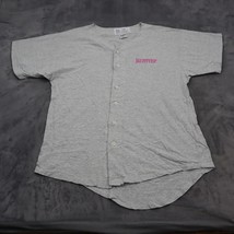 Augusta Sportswear Shirt Womens XL Gray Short Sleeve Button Up Collarles... - $18.69