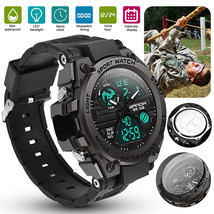 Waterproof Men&#39;S Digital Sport Watch Military Tactical Led Backlight Wristwatch - £22.82 GBP