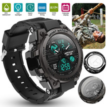 Waterproof Men&#39;S Digital Sport Watch Military Tactical Led Backlight Wri... - £22.61 GBP