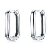 925 Silver Square Classic Earrings  - £12.78 GBP