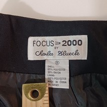 Focus 2000 By Charles Glueck Woman’s Back Zip & Slit Pull-On Black Skirt Size 8 image 3