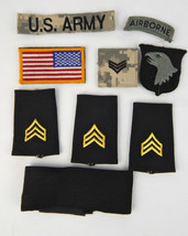 Lot (9) US ARMY Military Patches / Bands Flag Eagle Airborne Stripes - £12.58 GBP
