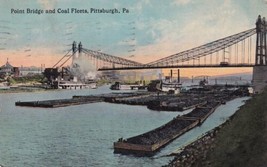 Point Bridge Coal Fleets Pittsburgh Pennsylvania PA 1916 Postcard D29 - $2.99