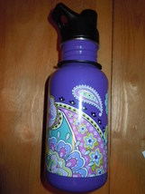 Vera Bradley Purple Paisley Water Bottle BPA Free - £4.73 GBP