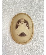 Tiny Antique Concave Bubble Glass Picture of Baby 3.5x2.5” - $1,881.48 MXN
