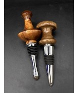 LOT 2 Wine Bottle Stopper Wood Walnut MCM READ - €34,49 EUR