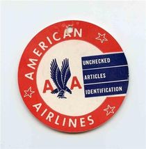 American Airlines Unchecked Articles Identification Tag 1954 - $17.80