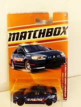 Matchbox 2011 #57 Blue Mitsubishi Lancer Evolution X Politia Police Car MOC - £9.43 GBP