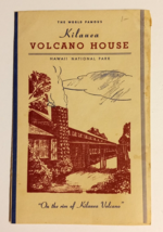 Kilauea Volcano House Inn Hotel HI Hawaii National Park Typed Paper Menu... - $19.99