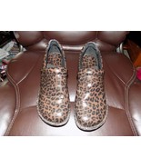 BOC Born Concept Brown Leopard Slip On Patent Clogs Size 7.5 Women&#39;s EUC - £23.57 GBP