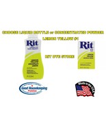 LEMON YELLOW #1 RIT Fabric DYE choose Liquid Bottle OR Powder Concentrat... - $24.76 CAD+