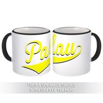 Palau : Gift Mug Flag Varsity Script Baseball Beisbol Country Pride Palauan - £12.57 GBP