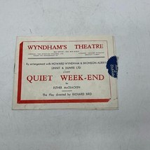 Vintage Playbill Theater Programma Wyndham Teatro Silenzioso Week-End 1940&#39;s - $30.68