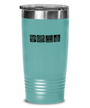 Inspirational Tumbler Avatar Elements Line, Water Earth Fire Air Teal-T-20oz  - £23.33 GBP