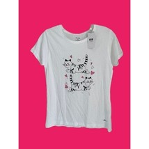 New! BARE Cotton Tee T-Shirt Kittens and Harts White Size Small - $11.87